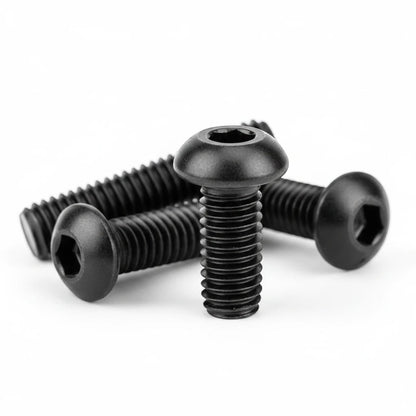 DIY AUTOMATIONS M3x8 black button head socket cap screws with hex drive for secure fastening in electronics and builds.