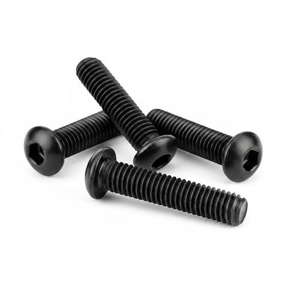 DIY AUTOMATIONS M3x8 black button head socket cap screws with hex drive for secure fastening in electronics projects.