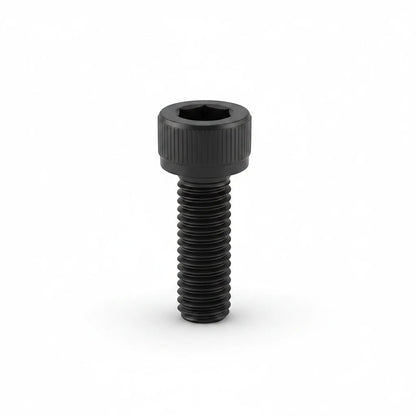 DIY AUTOMATIONS M4x10 black socket head screw with a knurled cylindrical head and threaded shaft