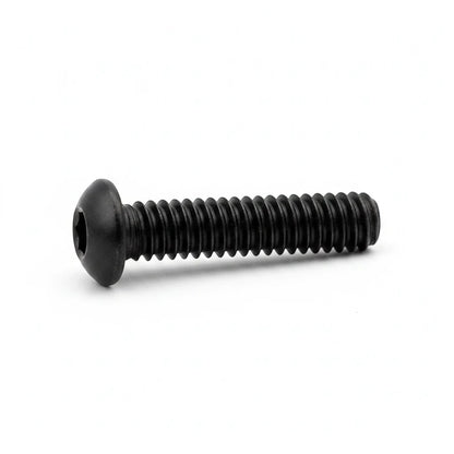 DIY AUTOMATIONS M4x16mm black oxide button head socket cap screw with a hexagonal drive for secure assembly.