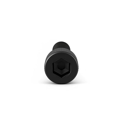 DIY AUTOMATIONS M4x25 black alloy steel socket head cap screw with knurled head and hex drive for mechanical assembly.
