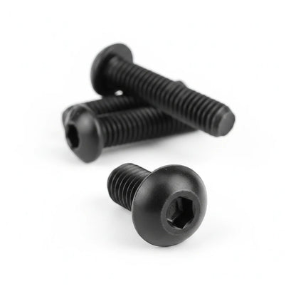 DIY AUTOMATIONS M4x6mm black oxide button head socket cap screws with internal hex drive for secure fastening.