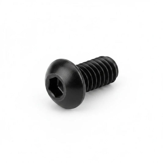 DIY AUTOMATIONS M4x8mm black button head socket cap screw with a hexagonal drive for secure fastening.