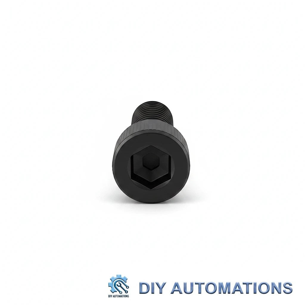DIY AUTOMATIONS M5x10 black oxide alloy steel socket head cap screw with hex drive for mechanical assemblies.