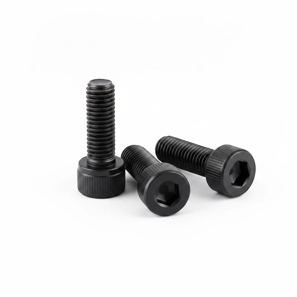 DIY AUTOMATIONS M5x10 black alloy steel socket head cap screws with hex drive for mechanical engineering projects.