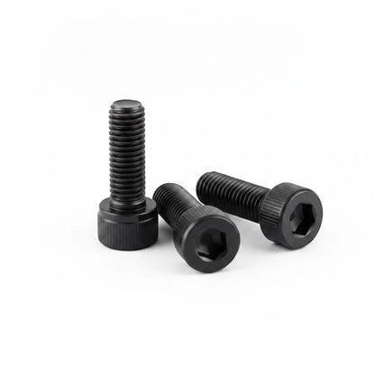 DIY AUTOMATIONS M5x10 black alloy steel socket head cap screws with hex drive for mechanical engineering projects.