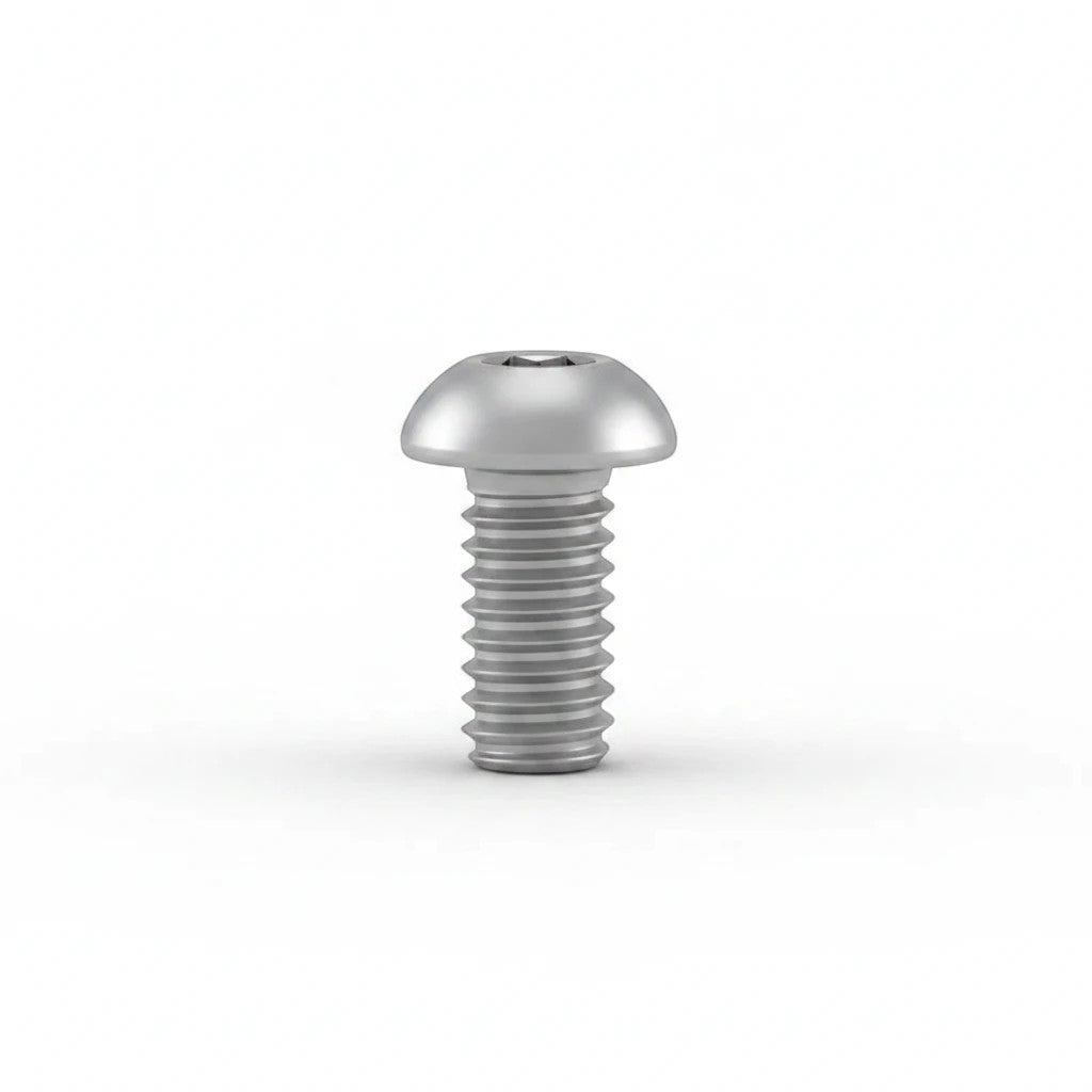 DIY AUTOMATIONS M5x16mm stainless steel button head socket cap screw with a silver finish for secure fastening.