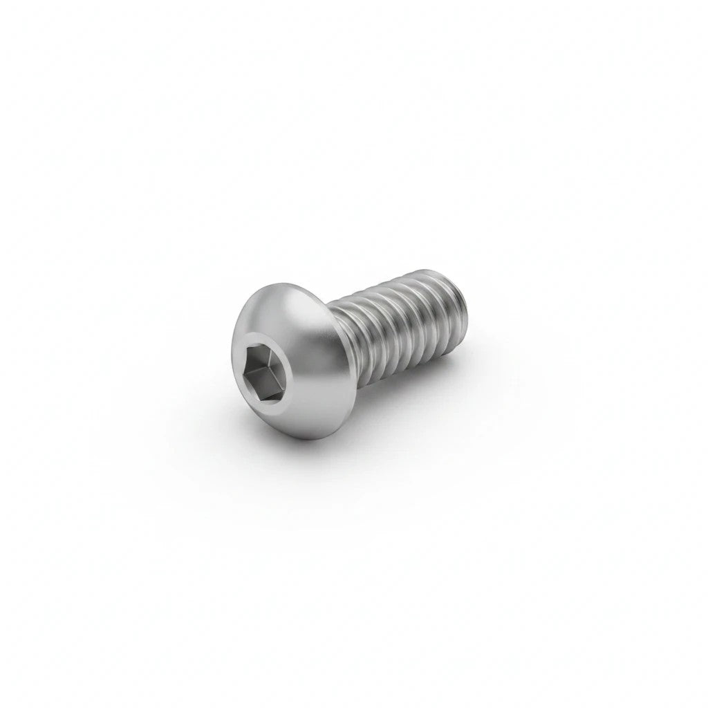 DIY AUTOMATIONS M5x18 silver stainless steel button head socket cap screw with a hexagonal drive