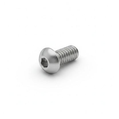 DIY AUTOMATIONS M5x18 silver stainless steel button head socket cap screw with a hexagonal drive