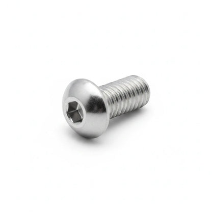 DIY AUTOMATIONS M5x20mm stainless steel button head machine screw with a hexagonal socket drive in silver finish.