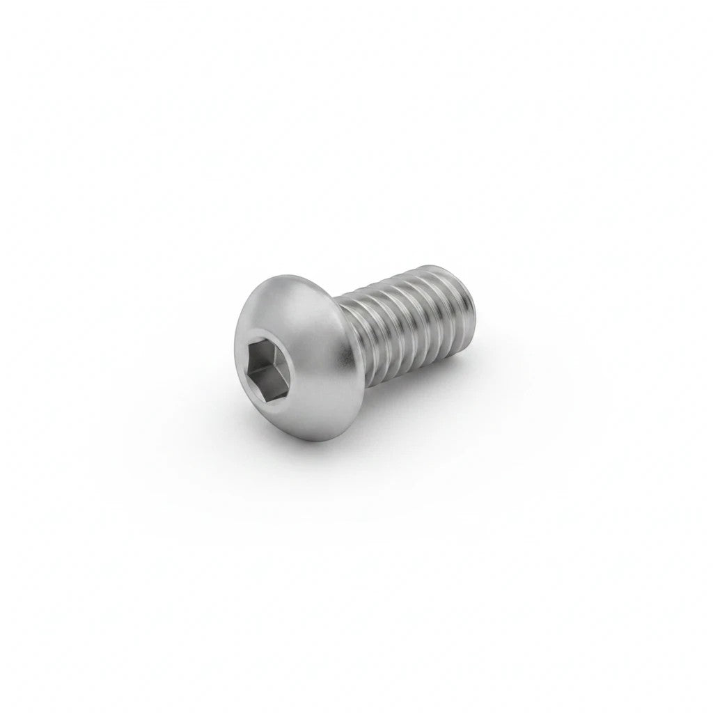 DIY AUTOMATIONS M5x20mm silver stainless steel button head machine screw with hexagonal socket drive