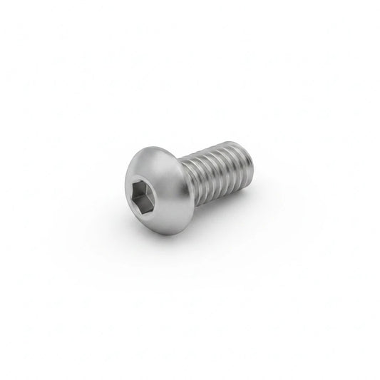DIY AUTOMATIONS M5x20mm silver stainless steel button head machine screw with hexagonal socket drive