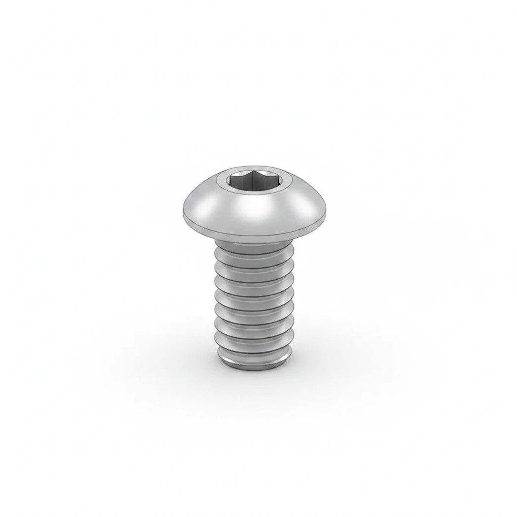 DIY AUTOMATIONS M5x25mm silver stainless steel button head socket cap screw with a hex drive