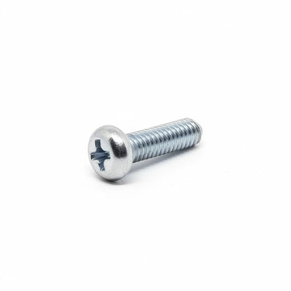 DIY AUTOMATIONS M5x25 Phillips machine screw with zinc nickel plating for corrosion resistance.