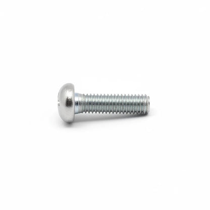 DIY AUTOMATIONS M5x25 Phillips machine screw with zinc nickel plating for corrosion resistance on white background