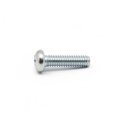 DIY AUTOMATIONS M5x25 Phillips machine screw with zinc nickel plating for corrosion resistance on white background