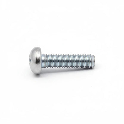 DIY AUTOMATIONS M5x25 Phillips machine screw with zinc nickel plating for corrosion resistance on white background
