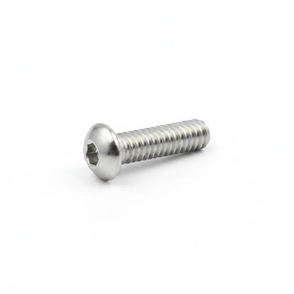 DIY AUTOMATIONS M5x25mm stainless steel button head socket cap screw with a silver finish and hex drive.