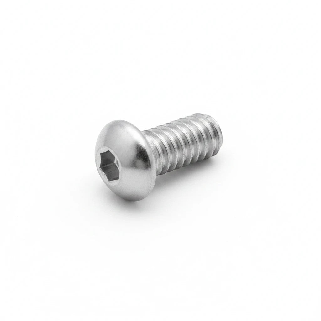 DIY AUTOMATIONS silver stainless steel M5x30mm button head socket cap screw with a hexagonal drive
