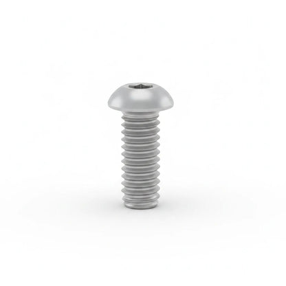DIY AUTOMATIONS M5x35mm stainless steel button head machine screw with a hexagonal socket drive in silver.