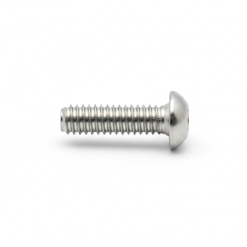 DIY AUTOMATIONS M5x35mm silver stainless steel button head machine screw with hexagonal socket drive