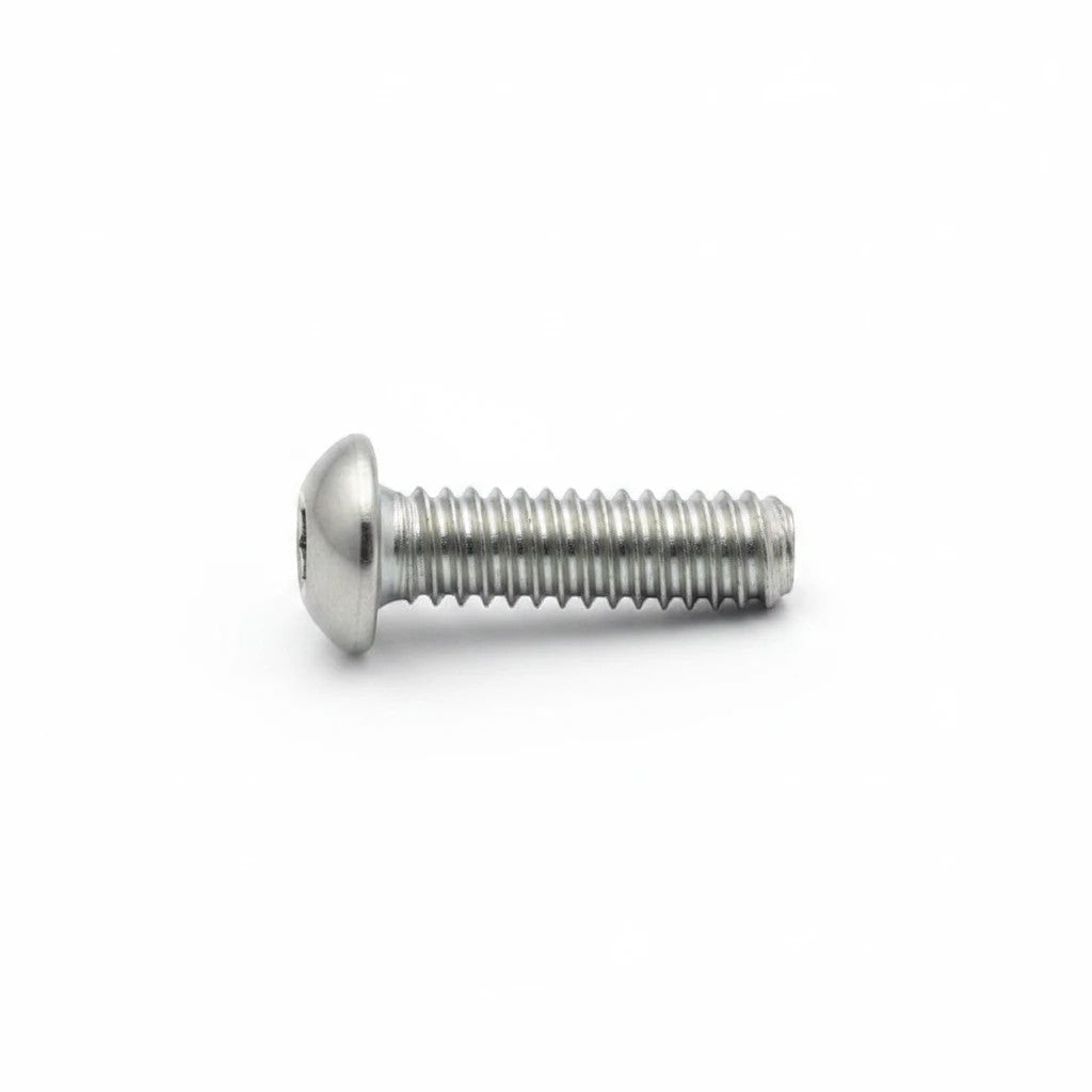 DIY AUTOMATIONS M5x35mm stainless steel button head machine screw with a hexagonal socket drive in silver finish.