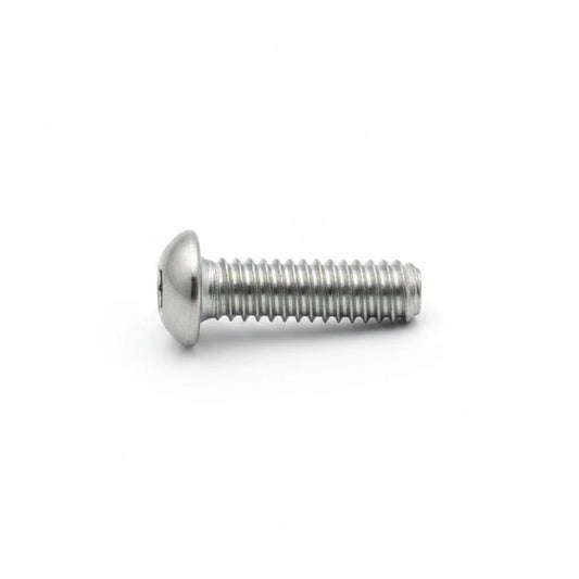 DIY AUTOMATIONS M5x35mm stainless steel button head machine screw with a hexagonal socket drive in silver finish.