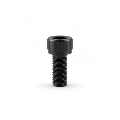 DIY AUTOMATIONS black M5x8 socket head screw with a knurled cylindrical head for industrial fastening applications.