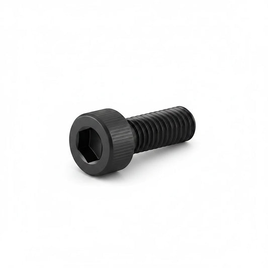 DIY AUTOMATIONS black M5x8 socket head screw with a hexagonal drive for industrial fastening applications.