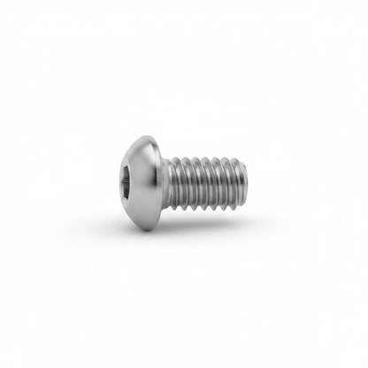 DIY AUTOMATIONS M6x10mm silver stainless steel button head socket cap screw with a hex drive for secure assembly.