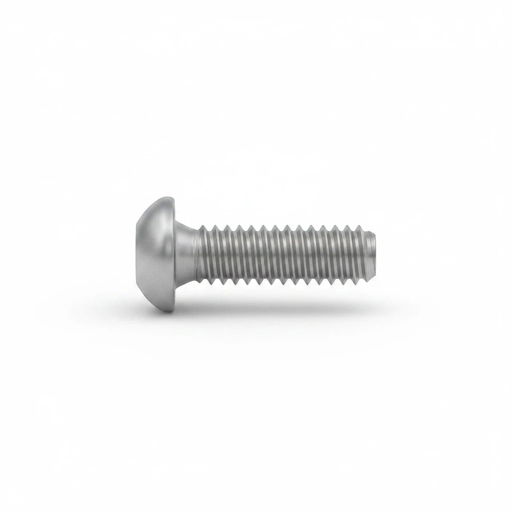 DIY AUTOMATIONS M6x10mm stainless steel button head socket cap screw with a silver finish and hex drive.