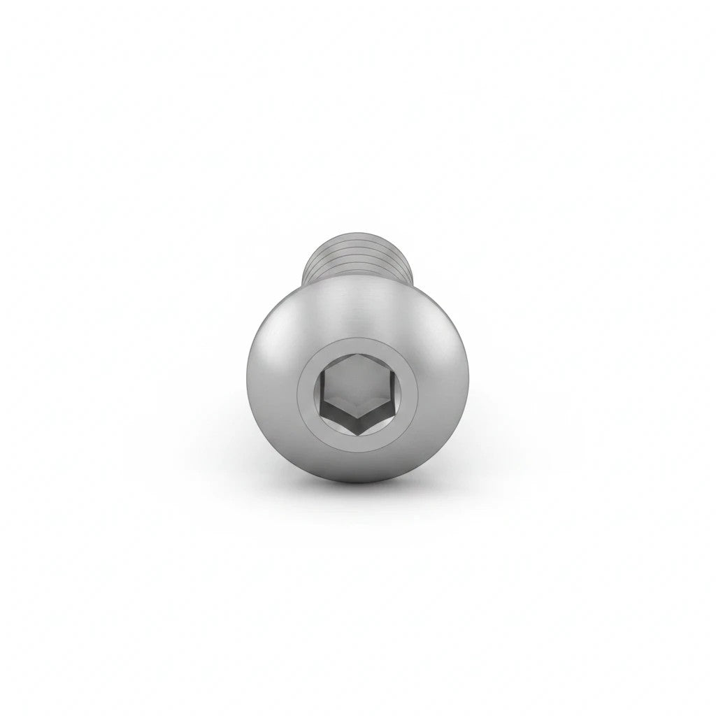 DIY AUTOMATIONS M6x12 stainless steel button head socket cap screw with hexagonal drive in silver finish