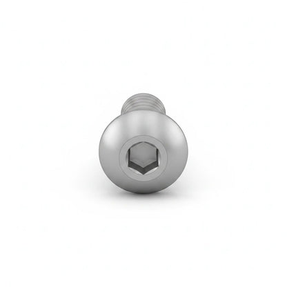 DIY AUTOMATIONS M6x12 stainless steel button head socket cap screw with hexagonal drive in silver finish