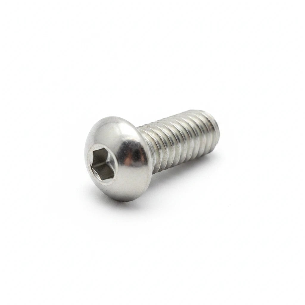 DIY AUTOMATIONS silver stainless steel M6x12 button head socket cap screw with hexagonal drive