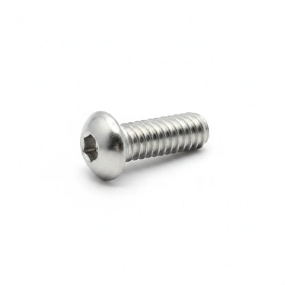 DIY AUTOMATIONS M6x14mm stainless steel button head socket cap screw with a silver finish and hexagonal drive