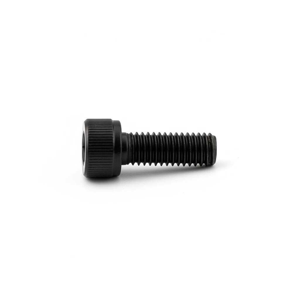 DIY AUTOMATIONS black M6x15 socket head screw with a knurled cylindrical head for industrial fastening applications.