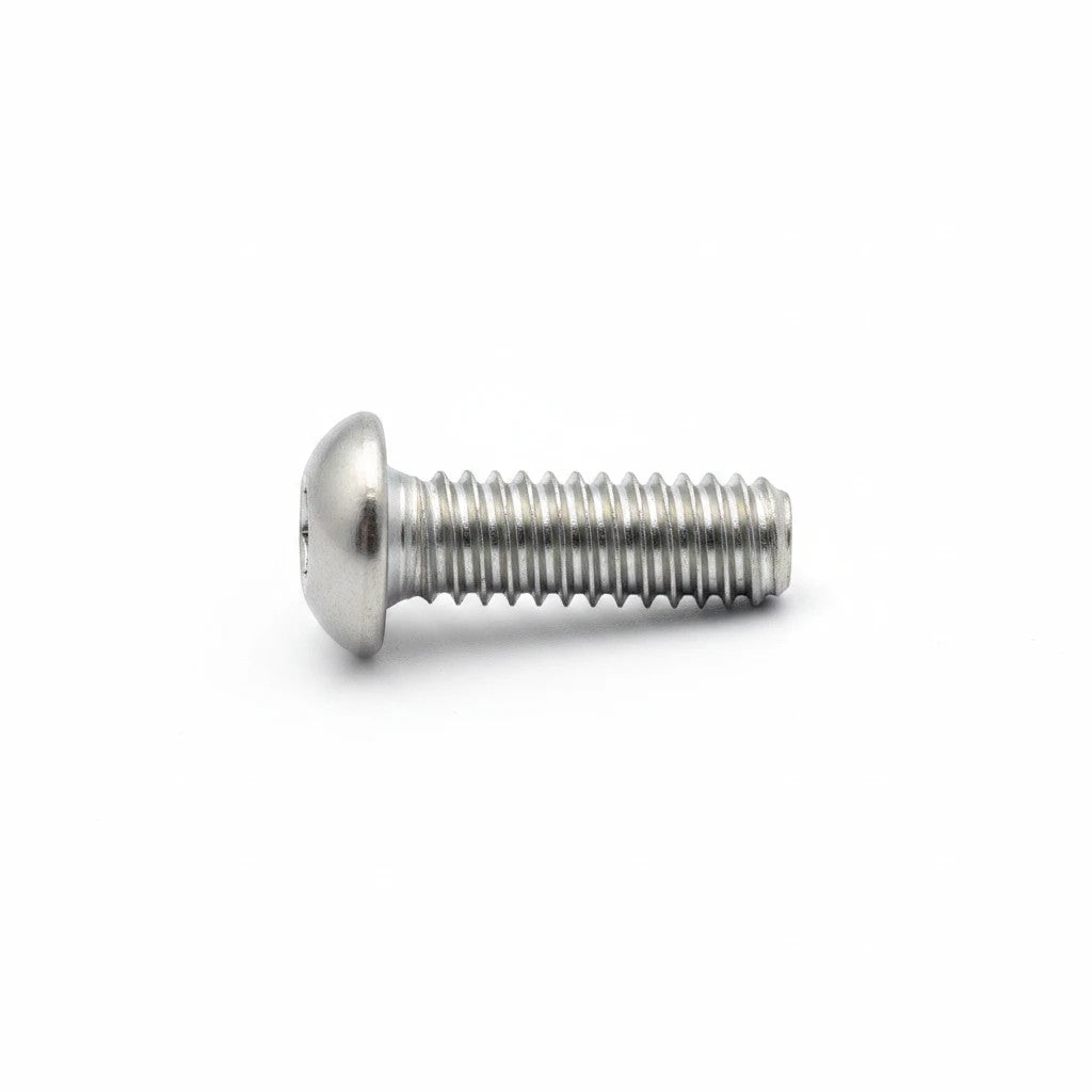 DIY AUTOMATIONS M6x18mm stainless steel button head socket cap screw with a silver finish for secure fastening.