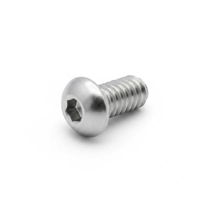 DIY AUTOMATIONS M6x18mm stainless steel button head socket cap screw with a silver finish and hex drive.