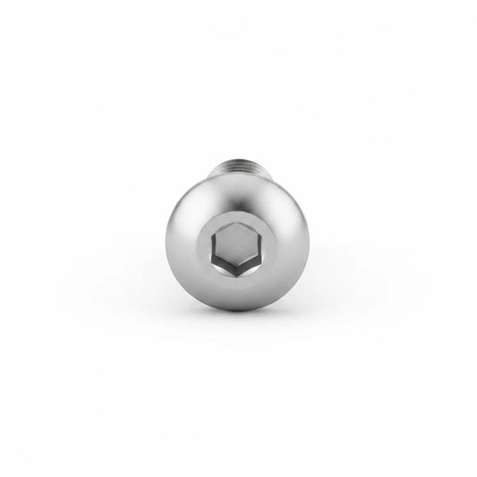 DIY AUTOMATIONS M6x8mm stainless steel button head socket cap screw with a hexagonal drive in silver finish.