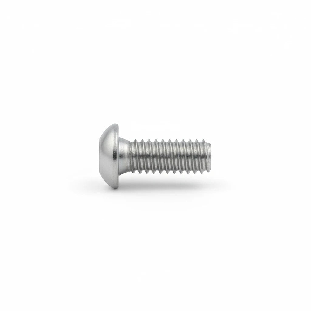 DIY AUTOMATIONS M6x8mm stainless steel button head socket cap screw with a silver finish and hexagonal drive.
