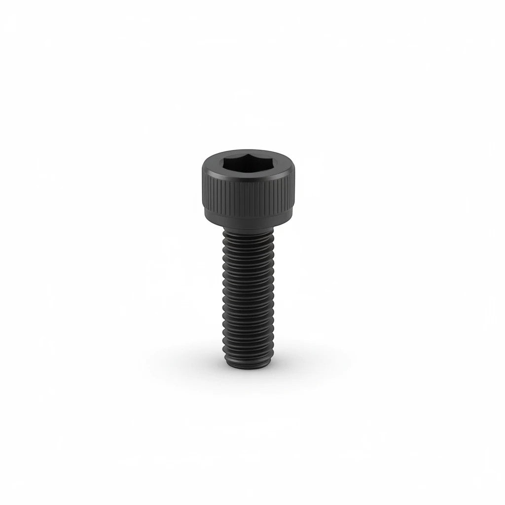DIY AUTOMATIONS M8x10 black alloy steel socket head cap screw with a hex drive for high-torque mechanical fastening.