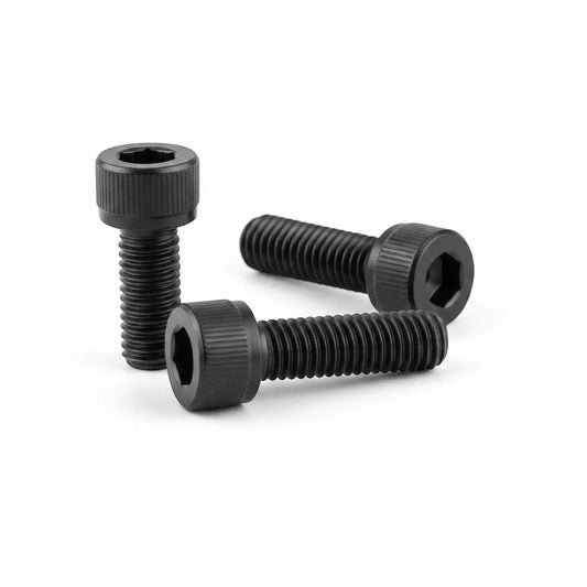 DIY AUTOMATIONS M8x12 black oxide alloy steel socket head cap screws with hex drive for mechanical assemblies.