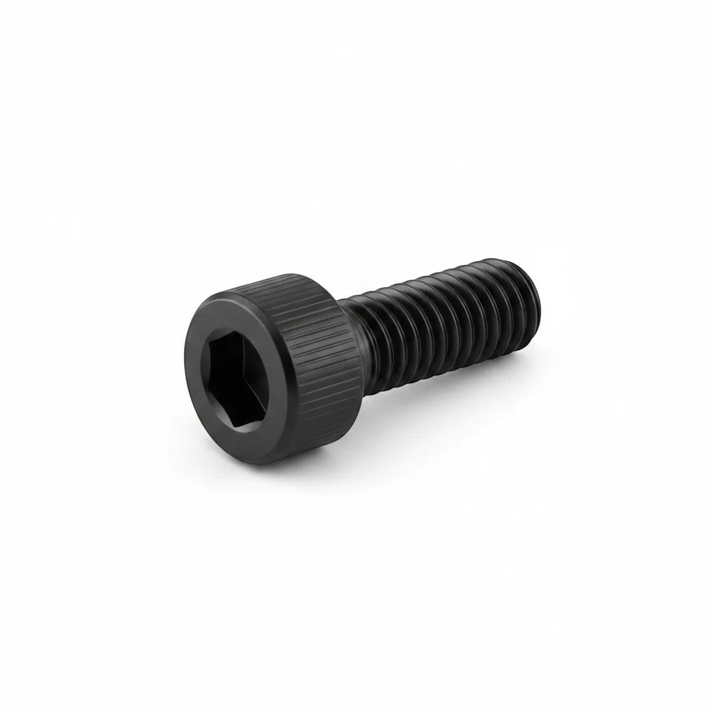 DIY AUTOMATIONS M8x12 black alloy steel socket head cap screw with hex drive for industrial mechanical assemblies