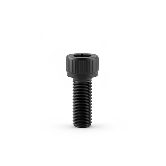 DIY AUTOMATIONS black M8x20 socket head screw with a knurled head for industrial assembly and fastening.