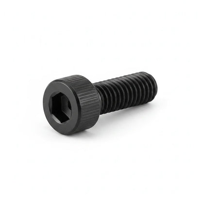 DIY AUTOMATIONS black M8x25 socket head screw with a cylindrical knurled head and hexagonal drive
