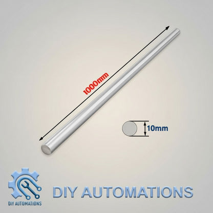 DIY AUTOMATIONS 1000mm metal rod with 10mm diameter, ideal for DIY and industrial projects.