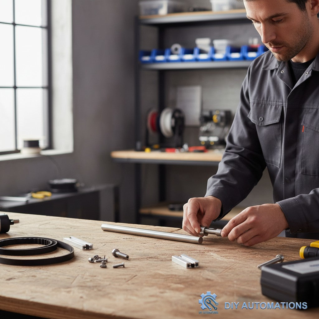 DIY AUTOMATIONS 1000mm metal rod, 10mm diameter, for DIY and industrial applications. Silver.