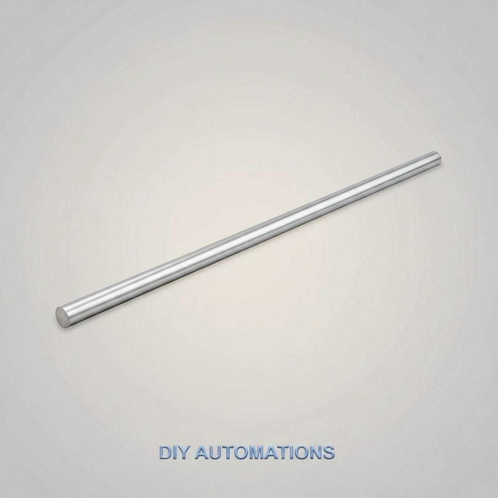 DIY Automations 12x1000mm silver metal rod for automation projects, robotics, and machinery.