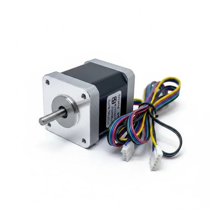 DIY AUTOMATIONS Nema 17 stepper motor with aluminum casing and multi-colored wiring harness for 3D printers