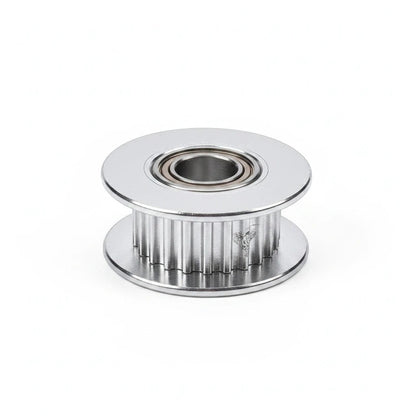 DIY AUTOMATIONS silver 20-tooth GT2 idler pulley with integrated bearing for 6mm wide 3D printer timing belts